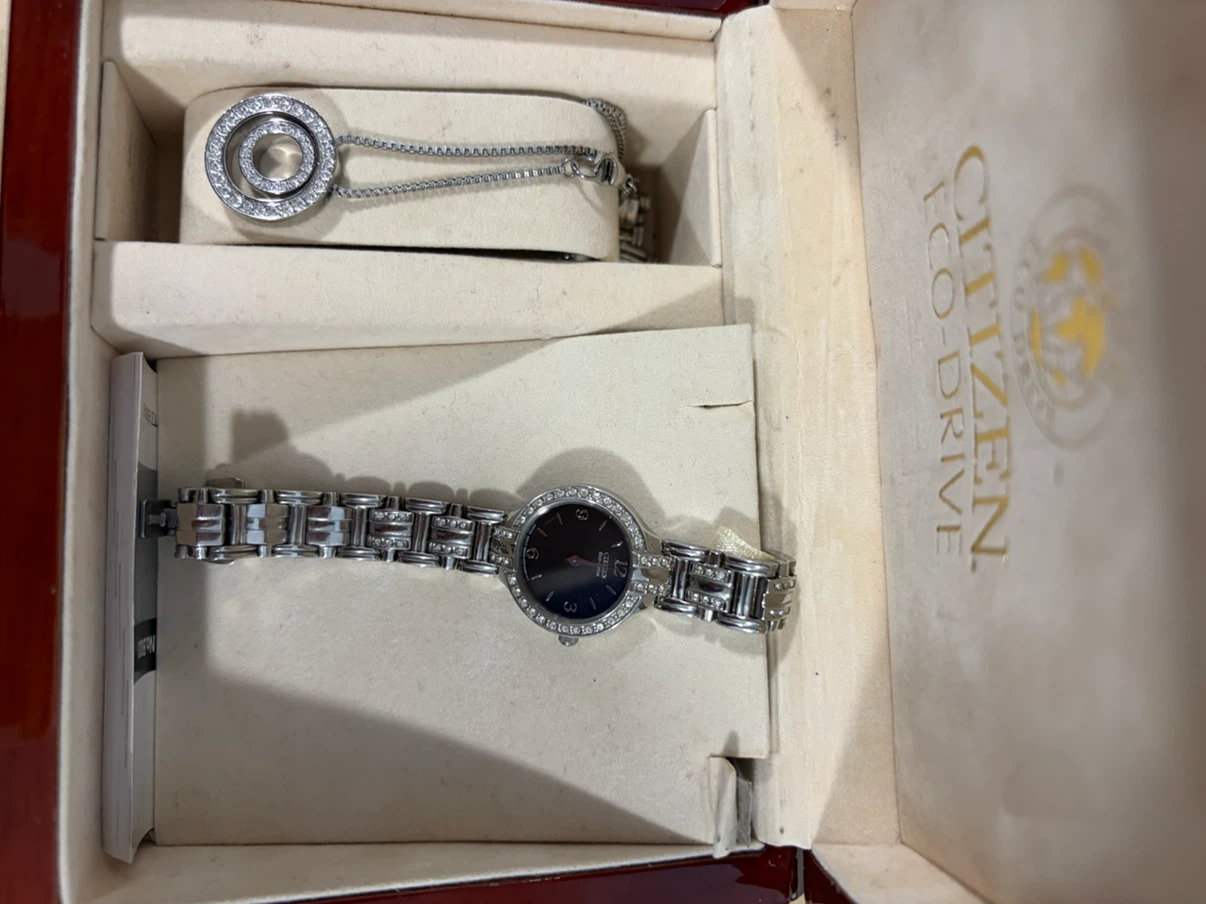Citizen Eco-Drive Women's Watch and Necklace Set - photo 2