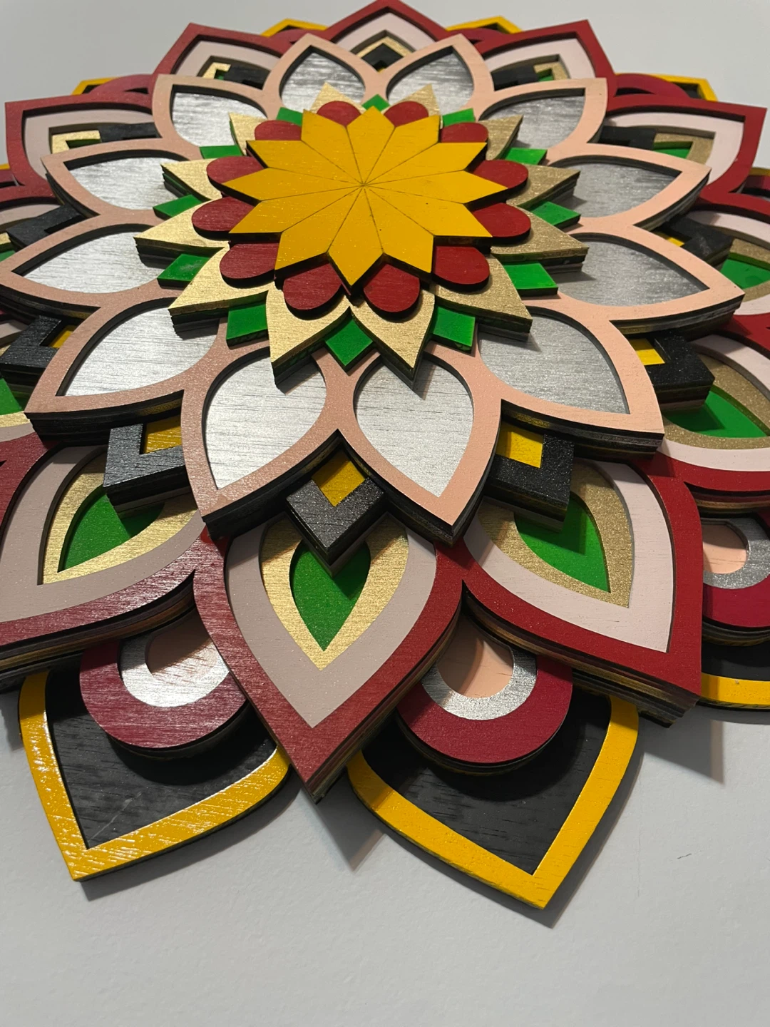 Multilayered Wood Mandala Wall Art - photo 2