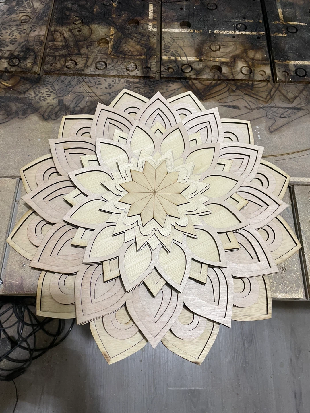 Multilayered Wood Mandala Wall Art - photo 4