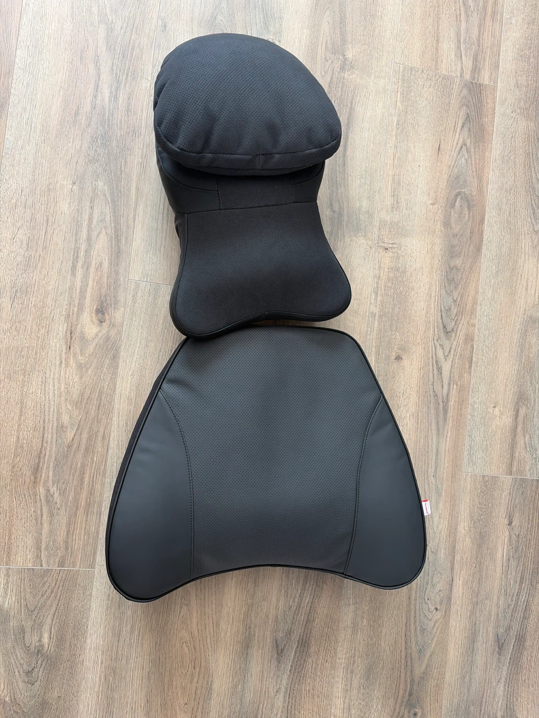 Black Ergonomic Car Headrest and Lumbar Support Set