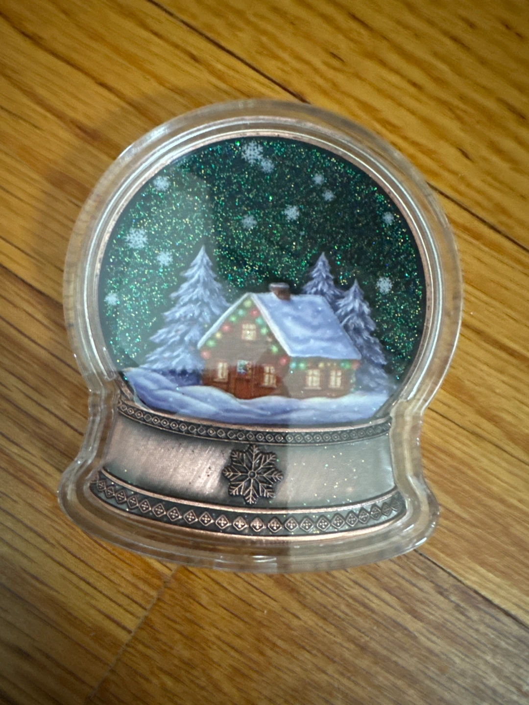 5 oz Fine Copper Snow Globe Art Bar 🏈