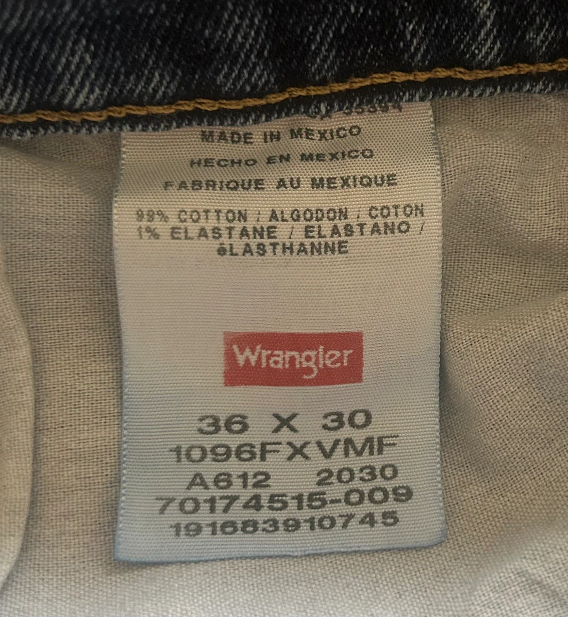 Men’s Wrangler Premium Jeans 36x30 - Blue Straight Leg - photo 4