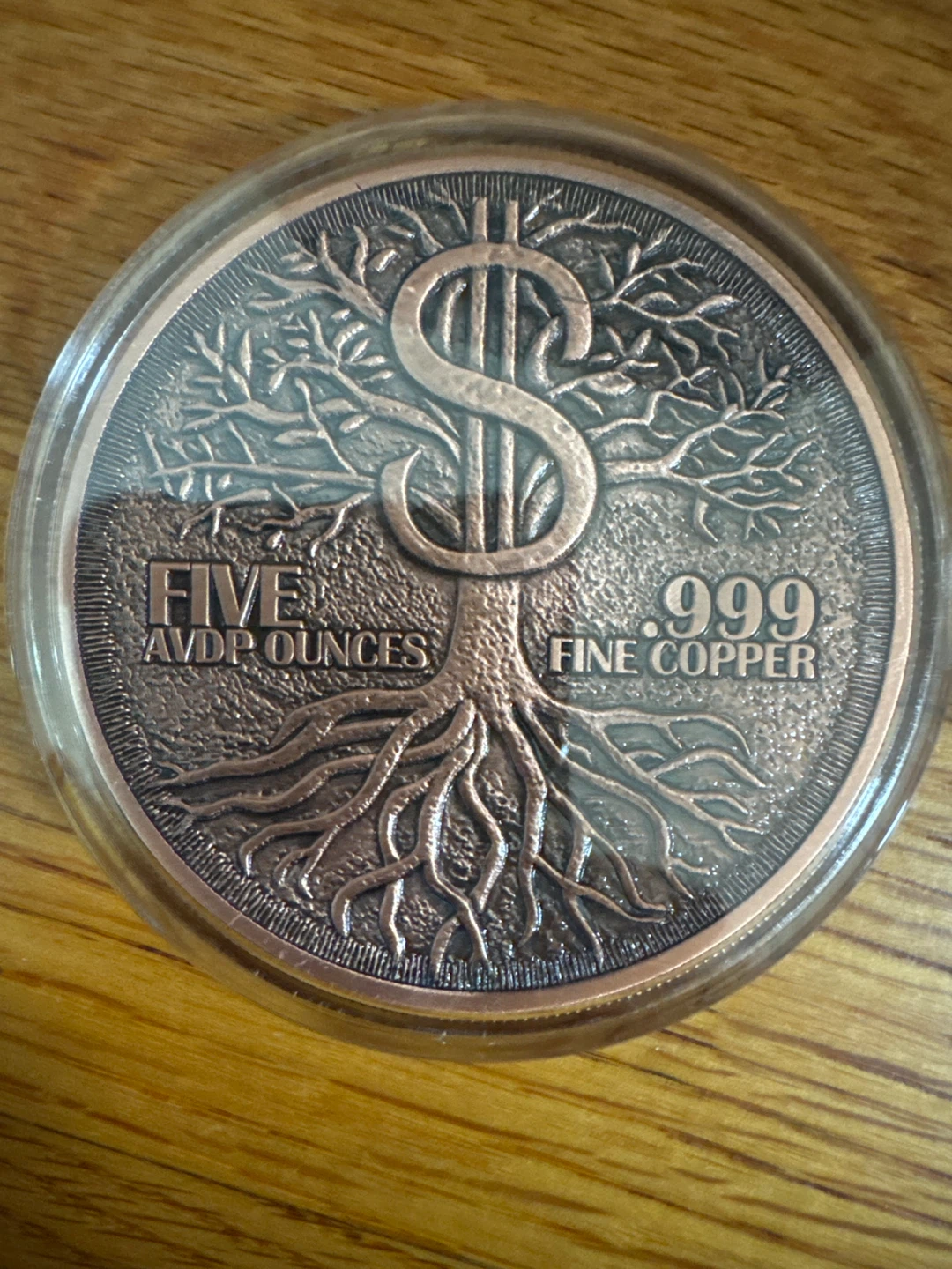 5 oz .999 Fine Copper Money Tree Medallion 🏈 - photo 2