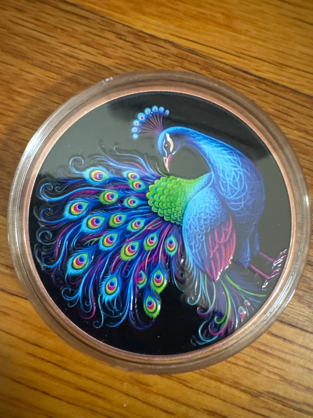 Peacock Design 5 oz .999 Fine Copper Round 🏈