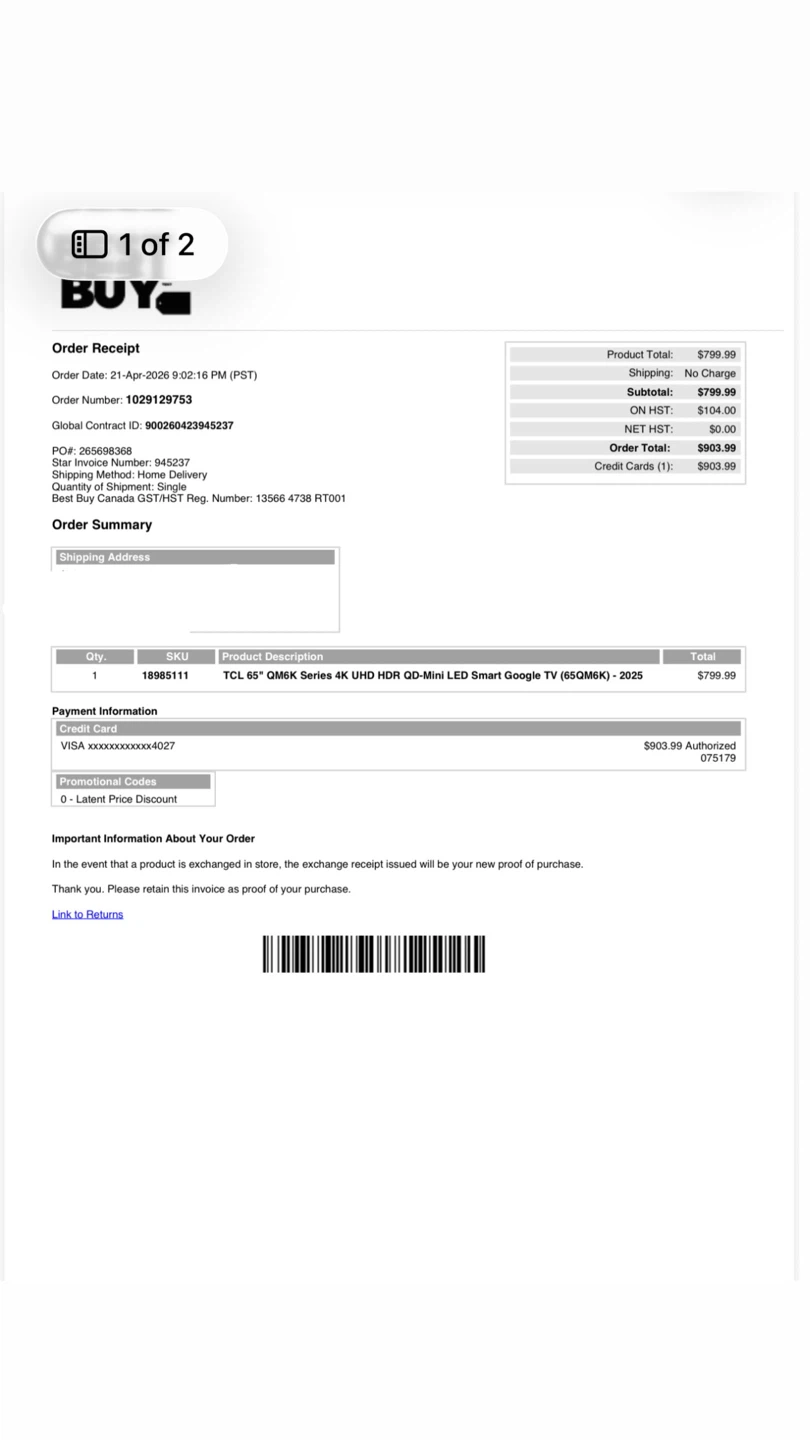 TCL 65-inch Google Smart TV / - photo 2