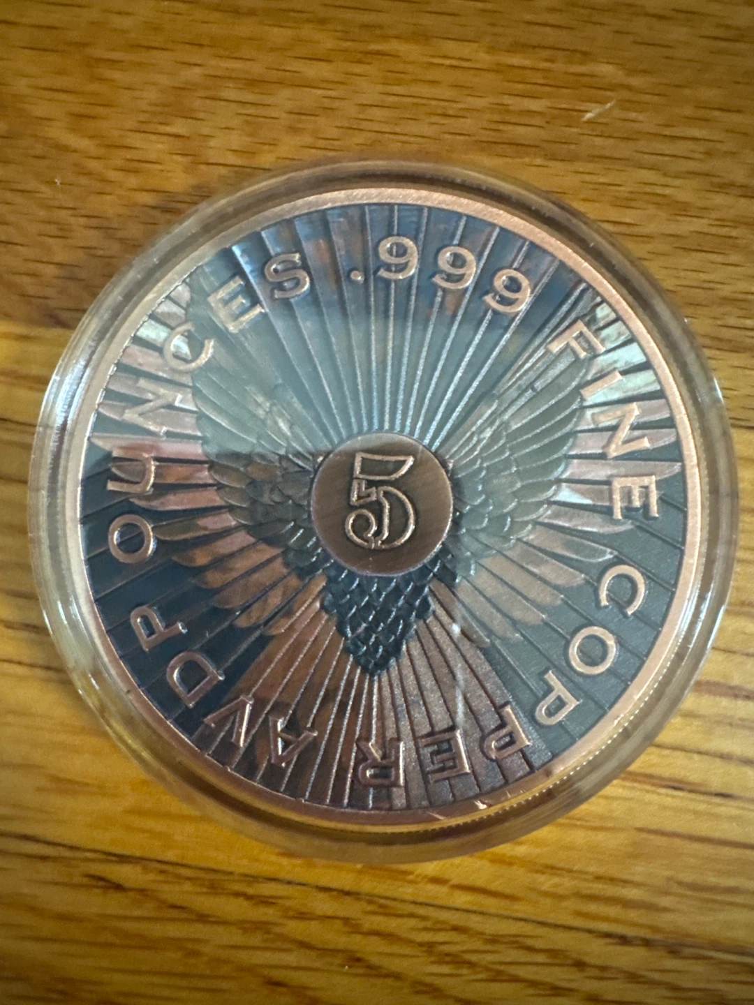 5 oz .999 Fine Copper Phoenix Round 🏈 - photo 2