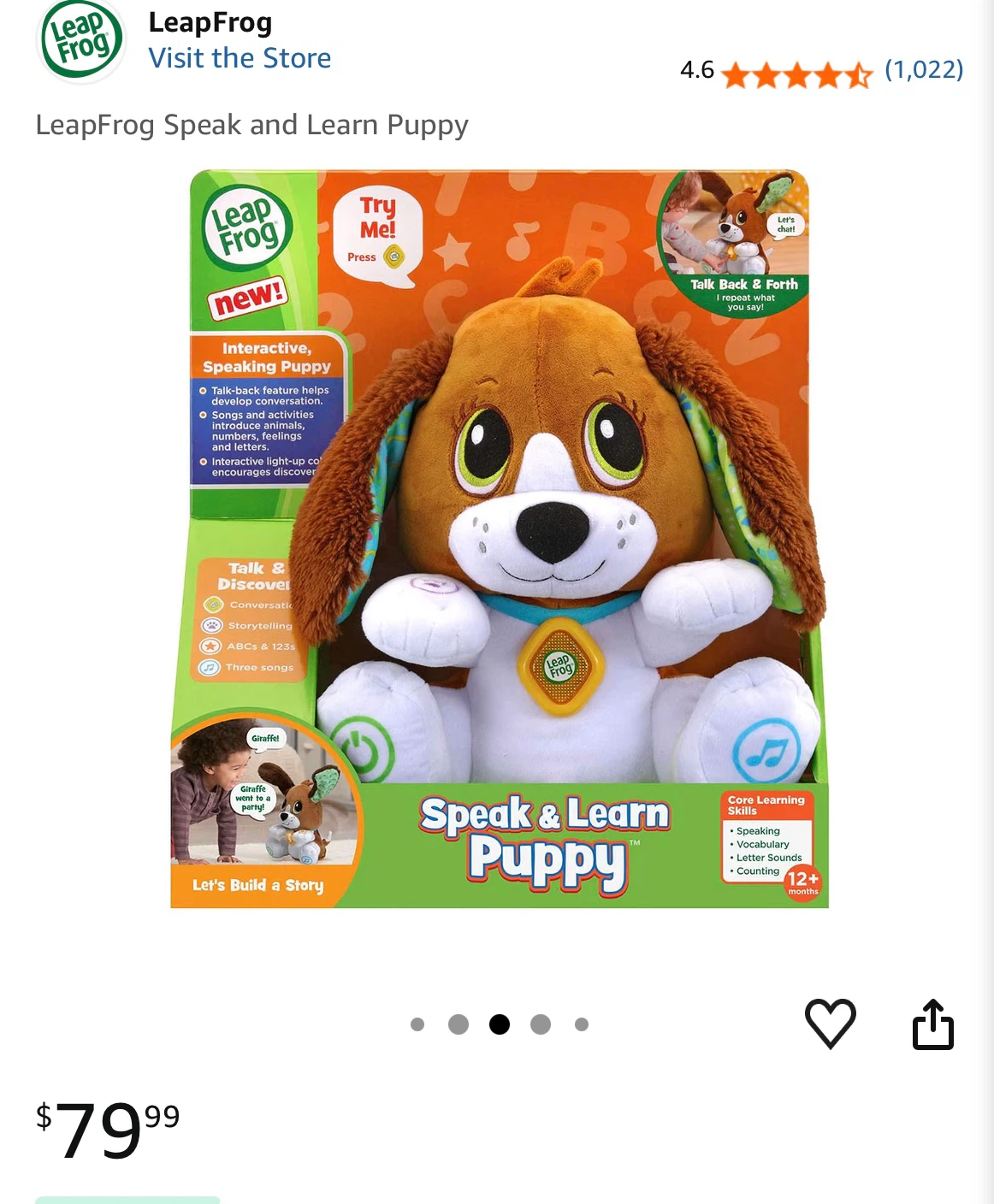 🐶 LeapFrog Speak & Learn Puppy – Brand New in Box – $25 - photo 5