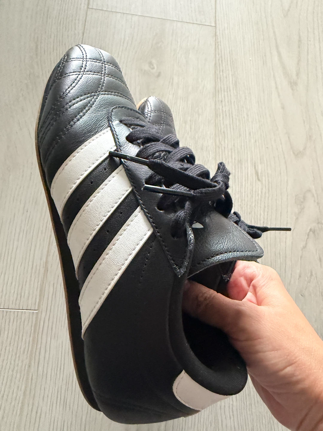 Run Terry Run - Adidas Originals Black Leather Shoes