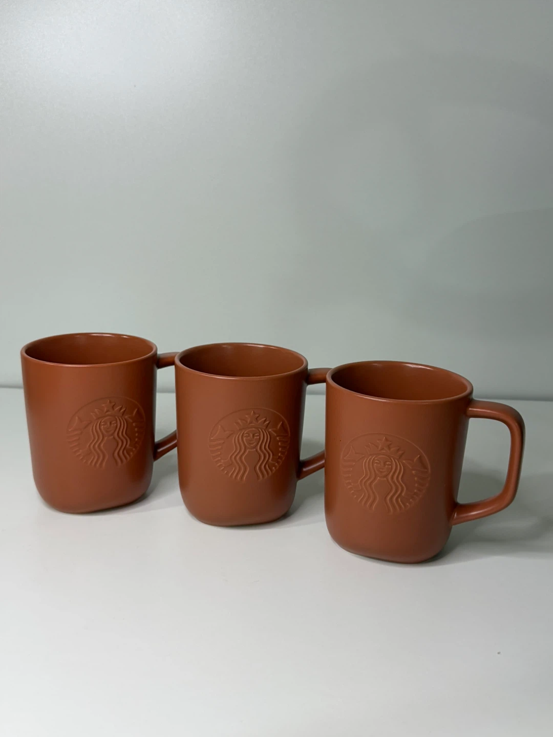 Set of 3 Starbucks Terracotta Mugs