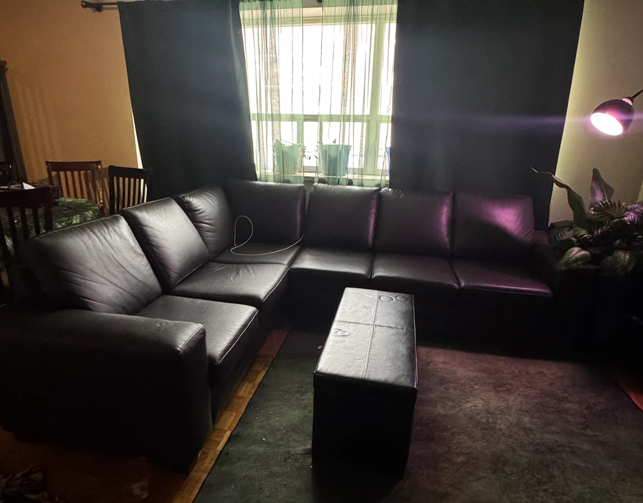 Custom Gel leather Sectional Sofa