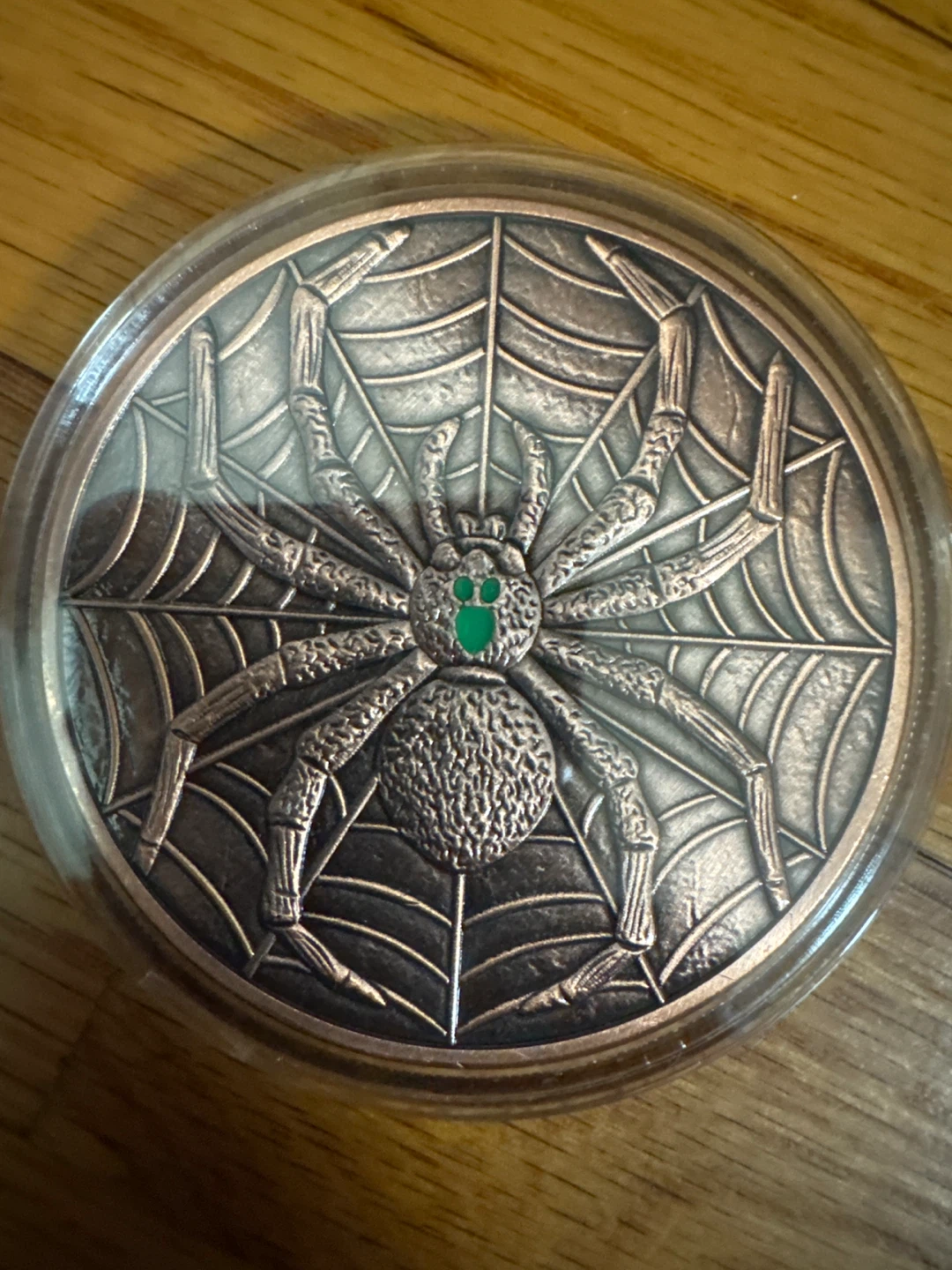 5 Avoirdupois Ounce Copper Spider Coin 🏈