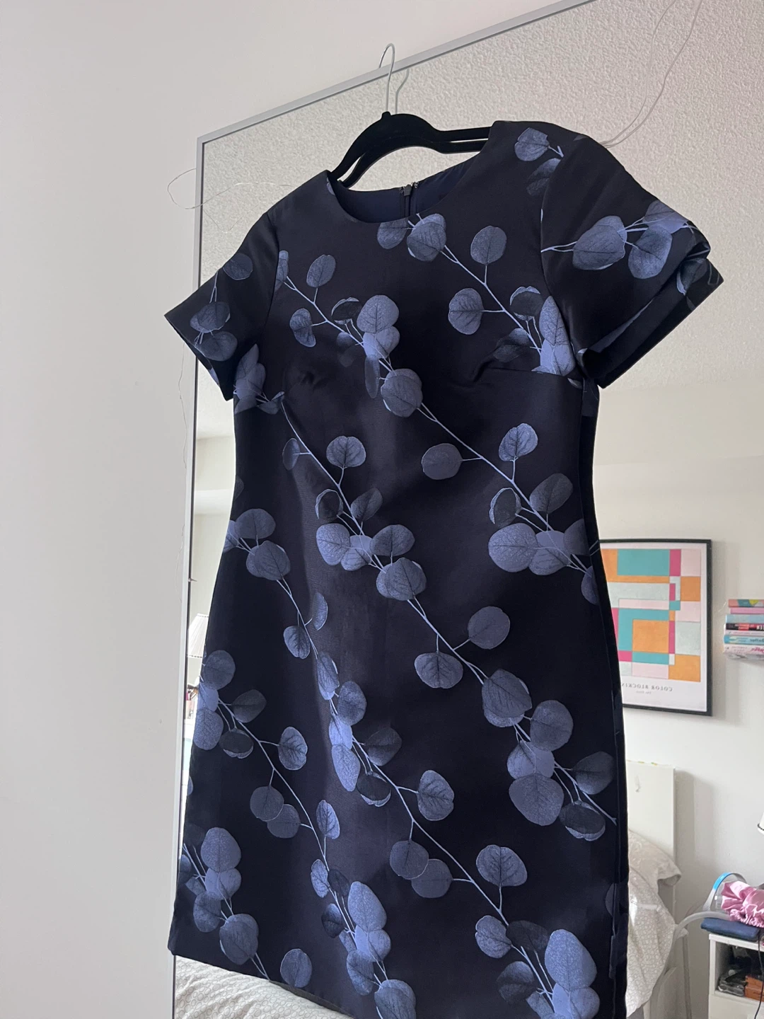 Banana Republic Navy Floral Print Dress