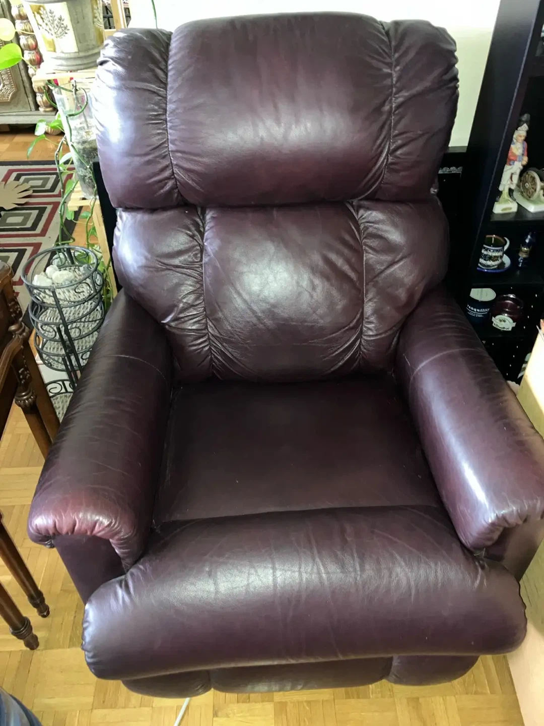 Dark Brown Leather Recliner - photo 2