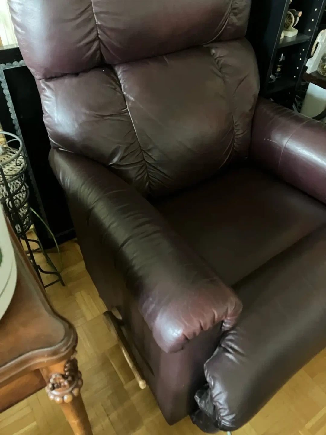 Dark Brown Leather Recliner - photo 5