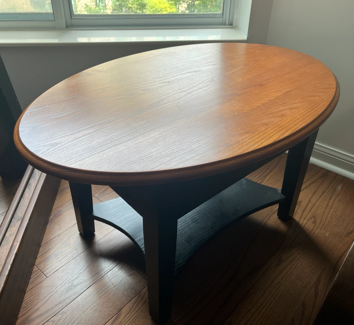 Oval Wood Coffee Table