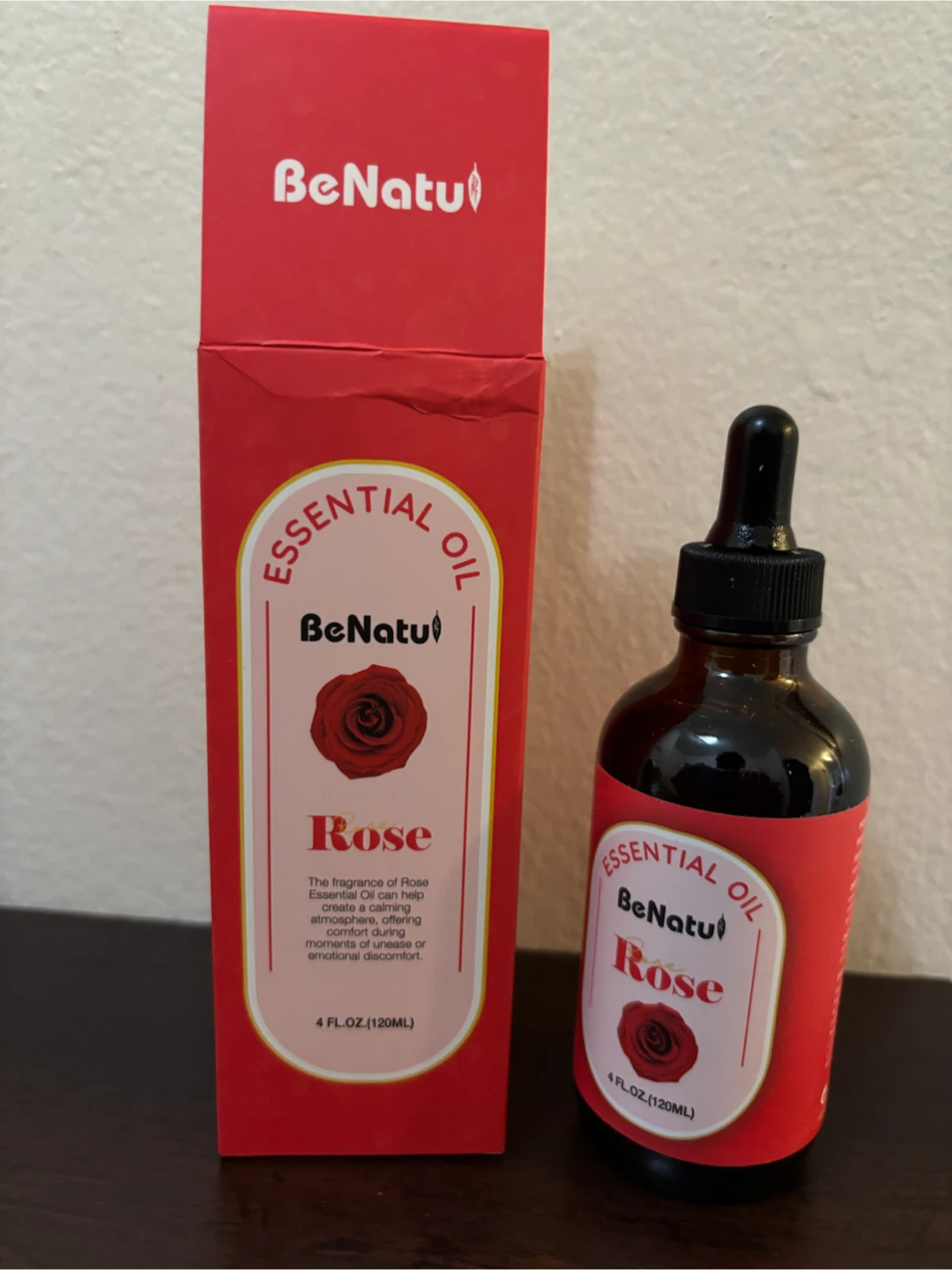 NEW-BeNatu Rose Essential Oil 4 fl oz
