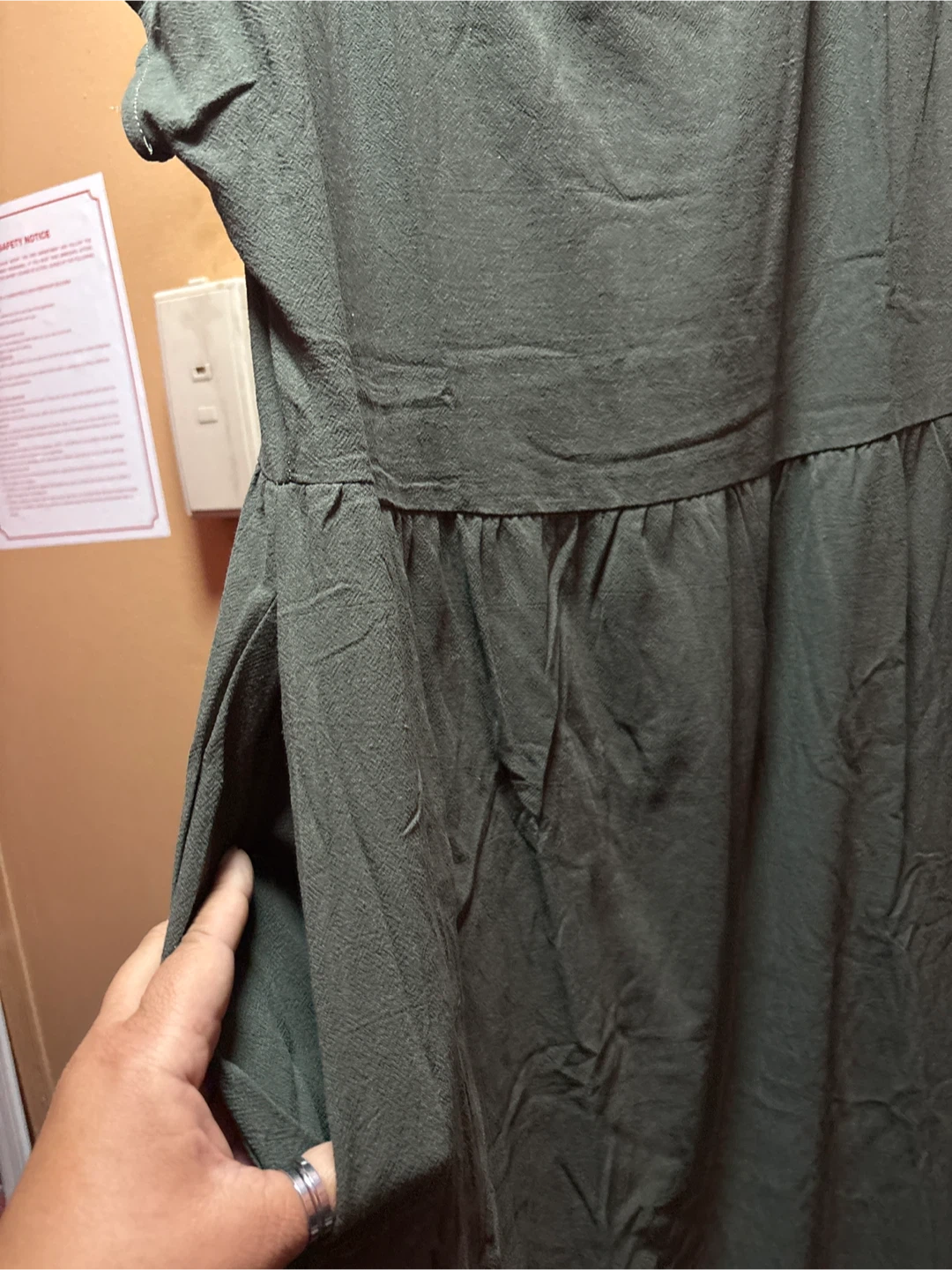 🏈 New Olive Green Shift Dress Size 2XL - photo 4