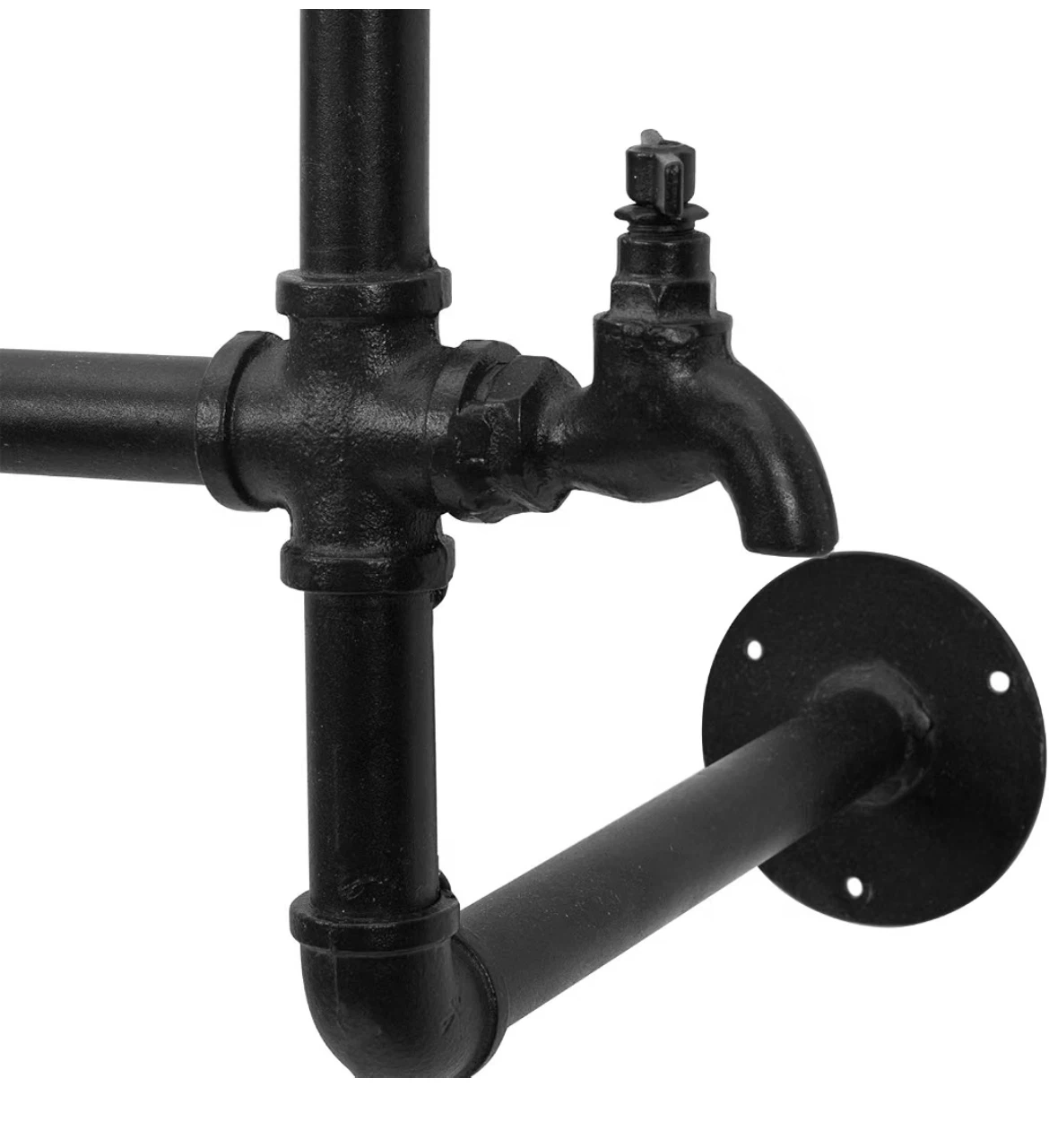 Industrial Pipe Wall Mounted Clothing Rack - photo 3