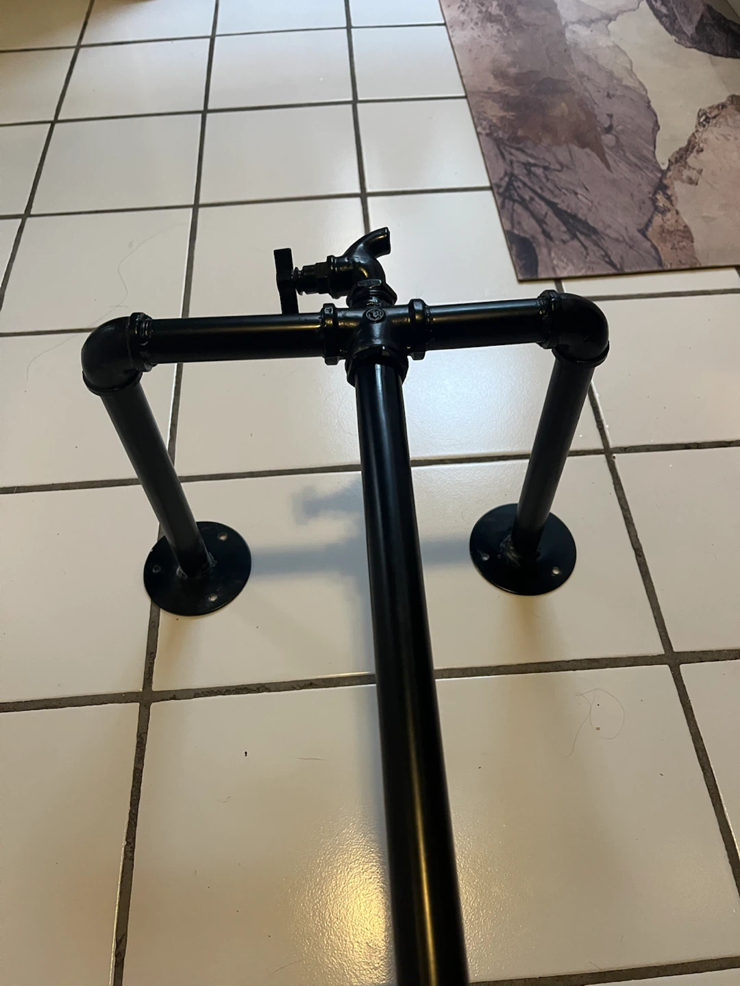 Industrial Pipe Wall Mounted Clothing Rack - photo 4