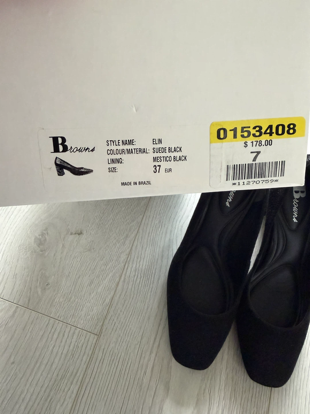 Browns Elin Black Suede Pumps Size 37 - photo 4