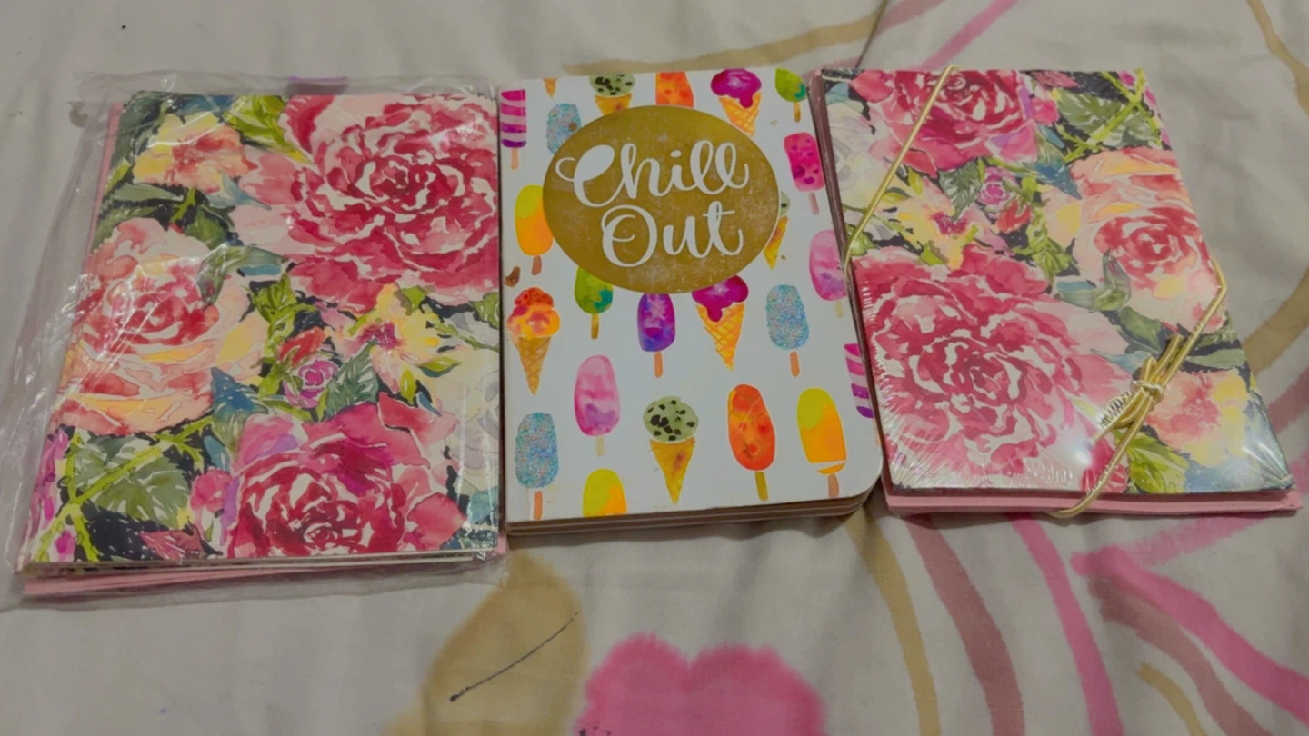 🏈 One Notebook and two packages of greeting cards with envelopes