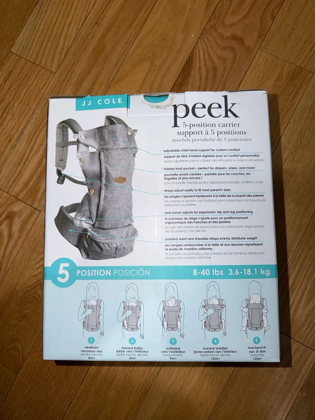 JJ Cole Peek 5-Position Baby Carrier - photo 2