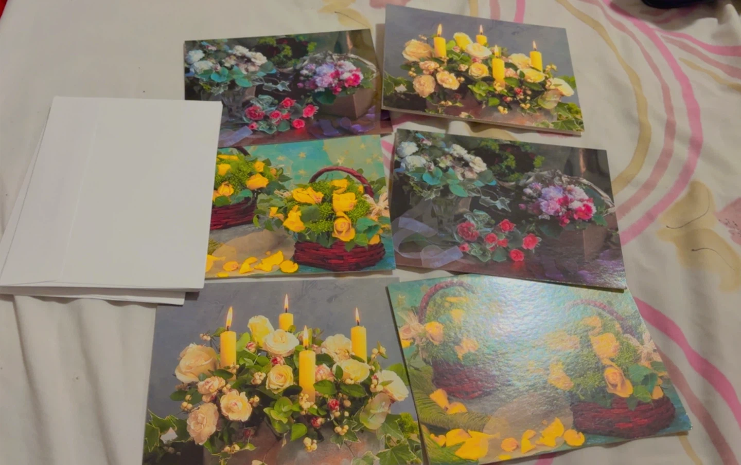 🏈 Set of floral greeting cards with envelopes - photo 2