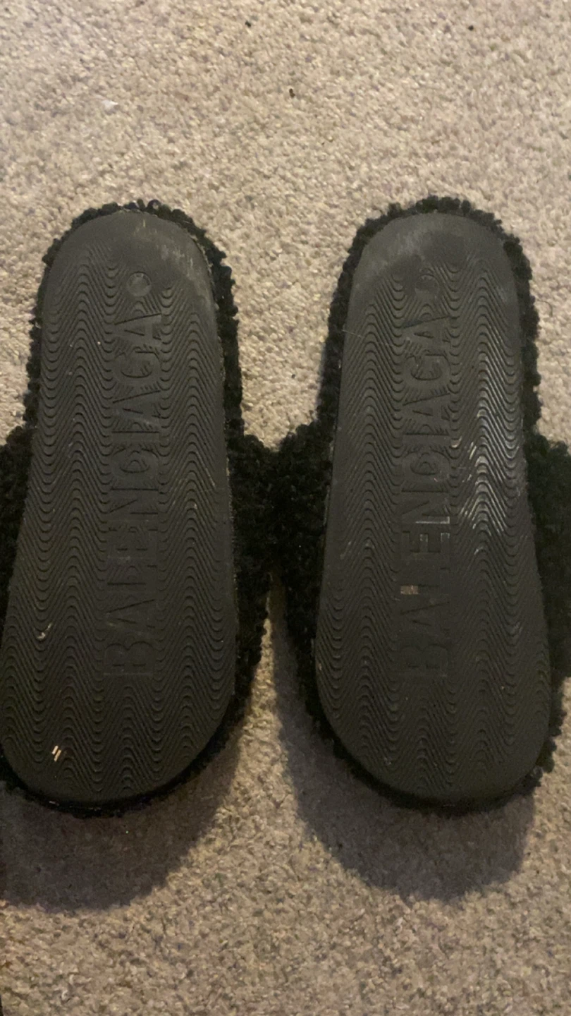 Balenciaga Black Fuzzy Slides - photo 2