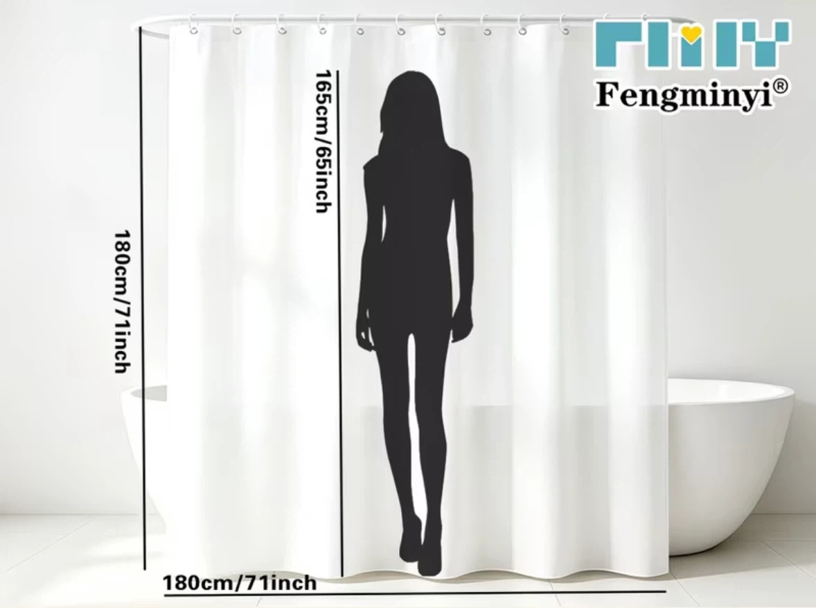 New Stock Fengminyi Christmas Mid Century Modern Shower Curtain - photo 2