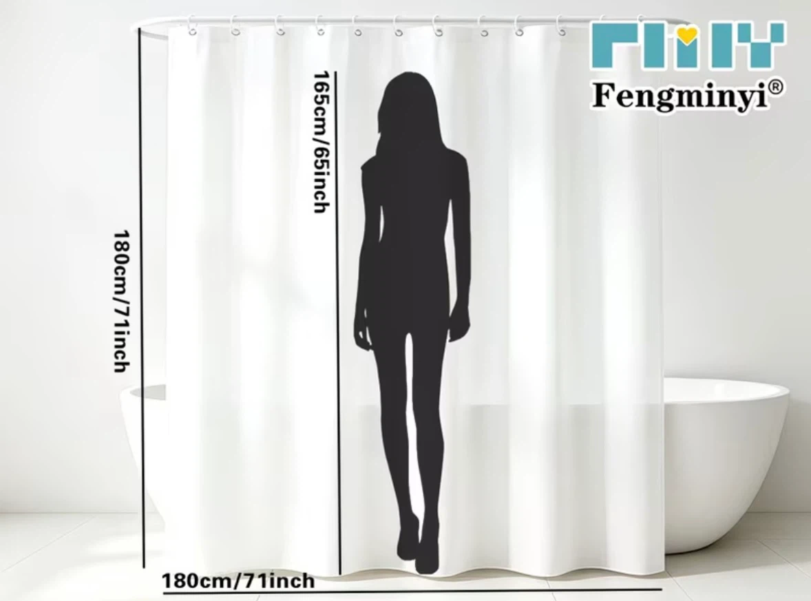New Stock Fengminyi Gingerbread Man Christmas Shower Curtain - photo 2