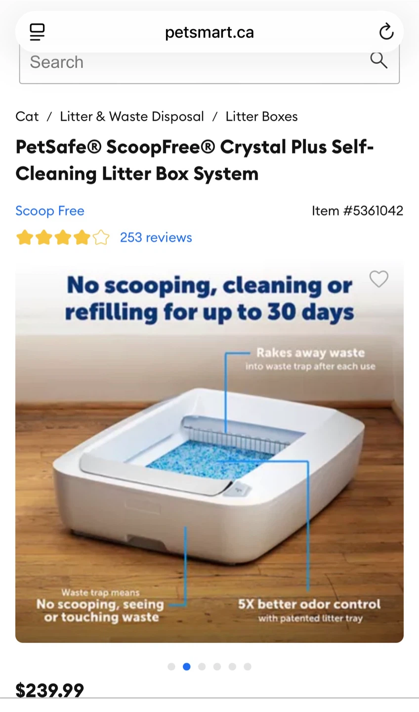 PetSafe® ScoopFree® Crystal Plus Self-Cleaning Litter Box System