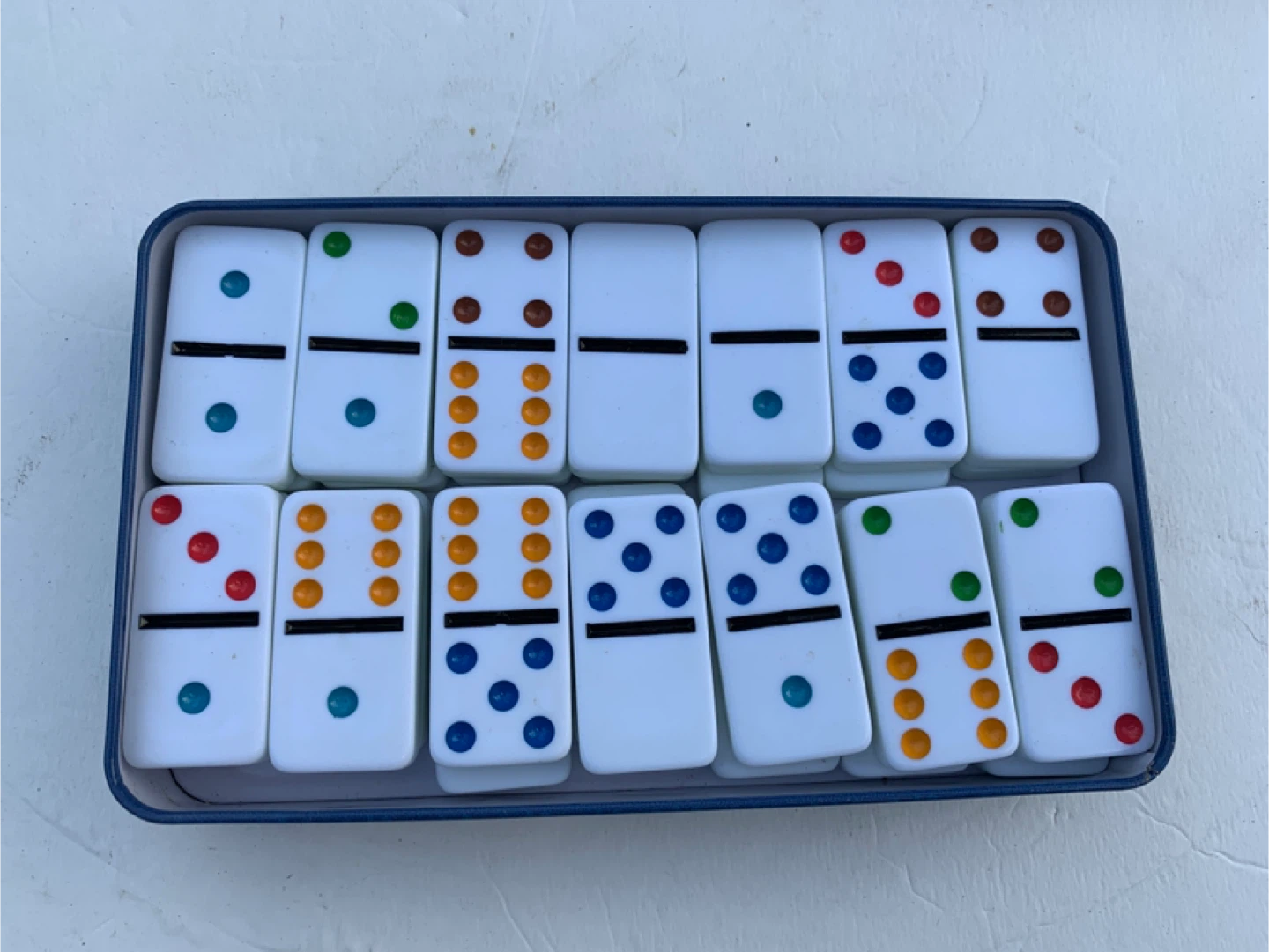 Cardinal Double Six Jumbo Color Dot Dominoes Set. - photo 2