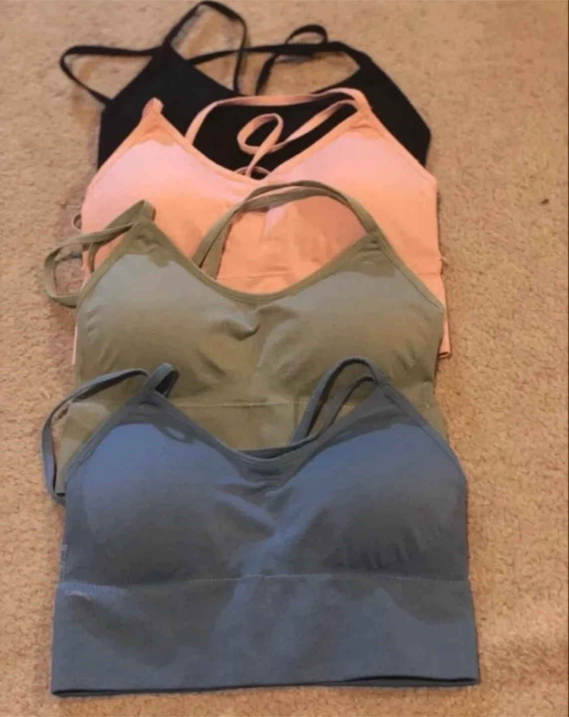 Set of 4 Women's Sports Bras - Size Small