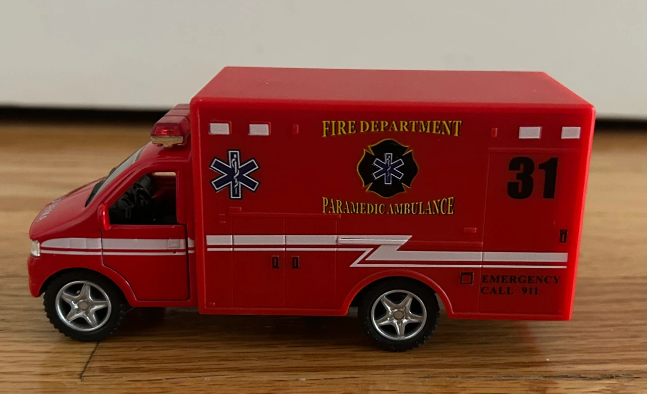 Red Fire Department Paramedic Ambulance Toy - photo 3