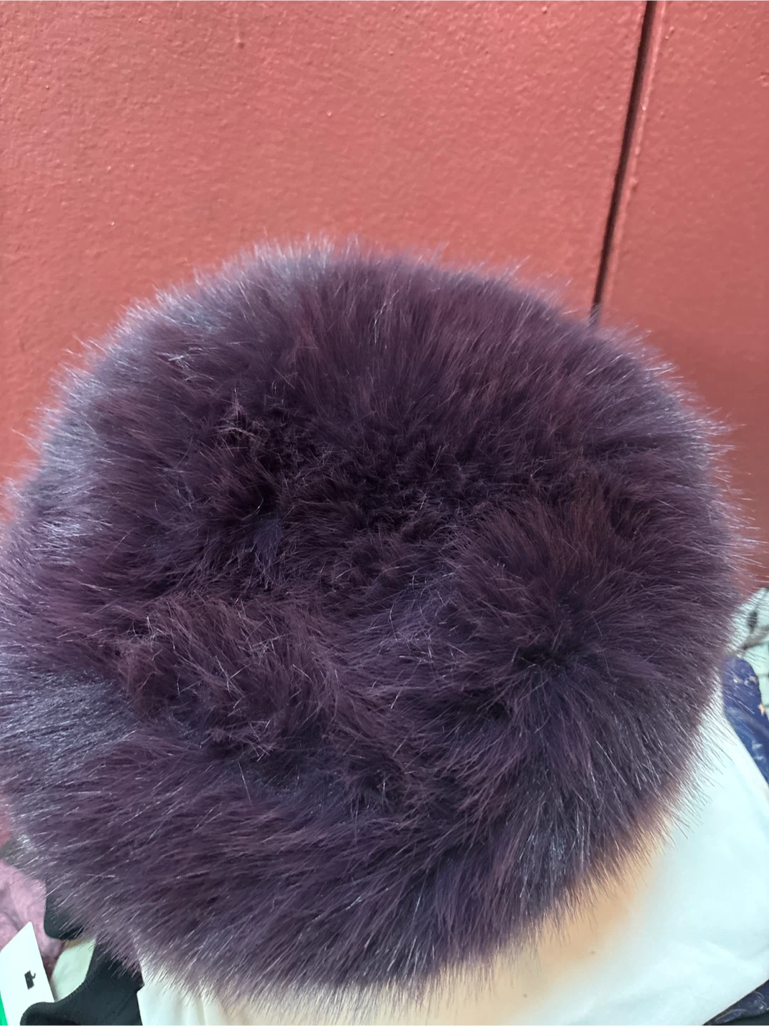 🏈 Purple Faux Fur Bucket Hat new - photo 5