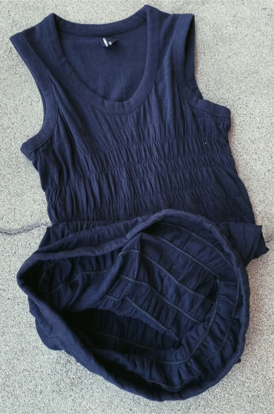 Comme Des Garcon 1980s cotton gathered midi dress