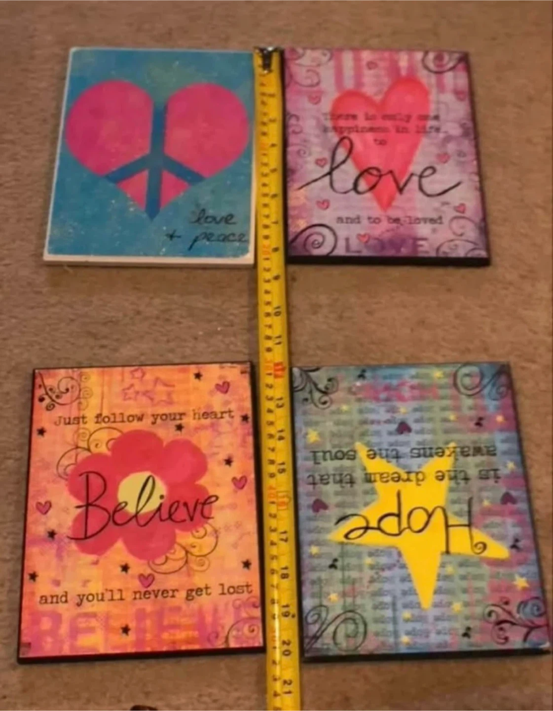 Set of 4 Motivational Wall Art Prints