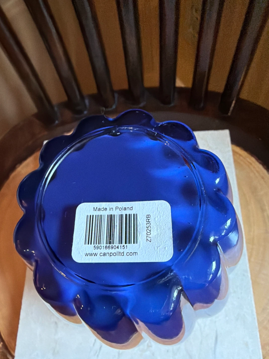 🏈 Gorgeous Cobalt Blue Art Glass Vase - photo 4