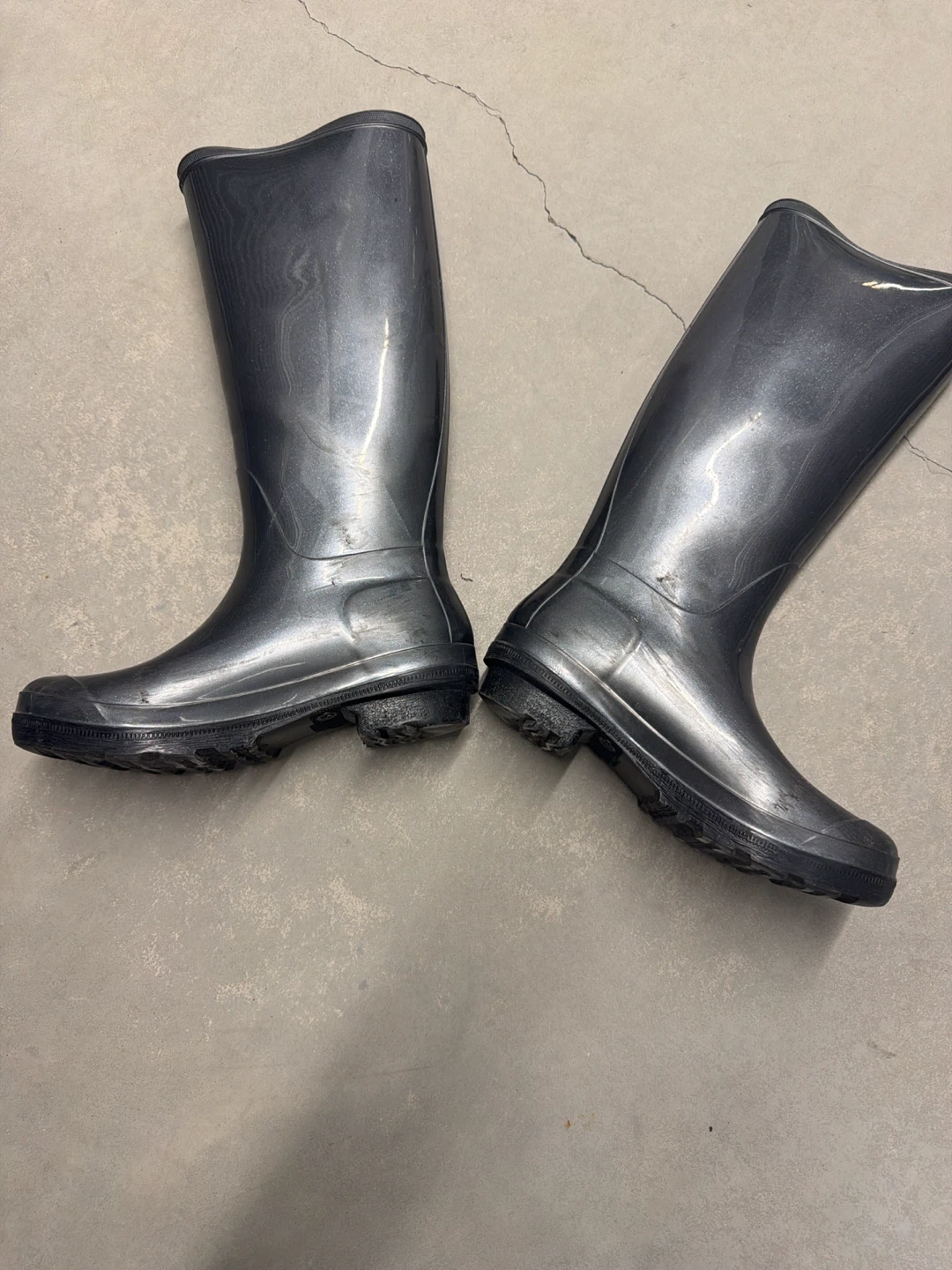 Rain Boots – Grey/Black – Italy Size 9 Made in Italy - photo 2