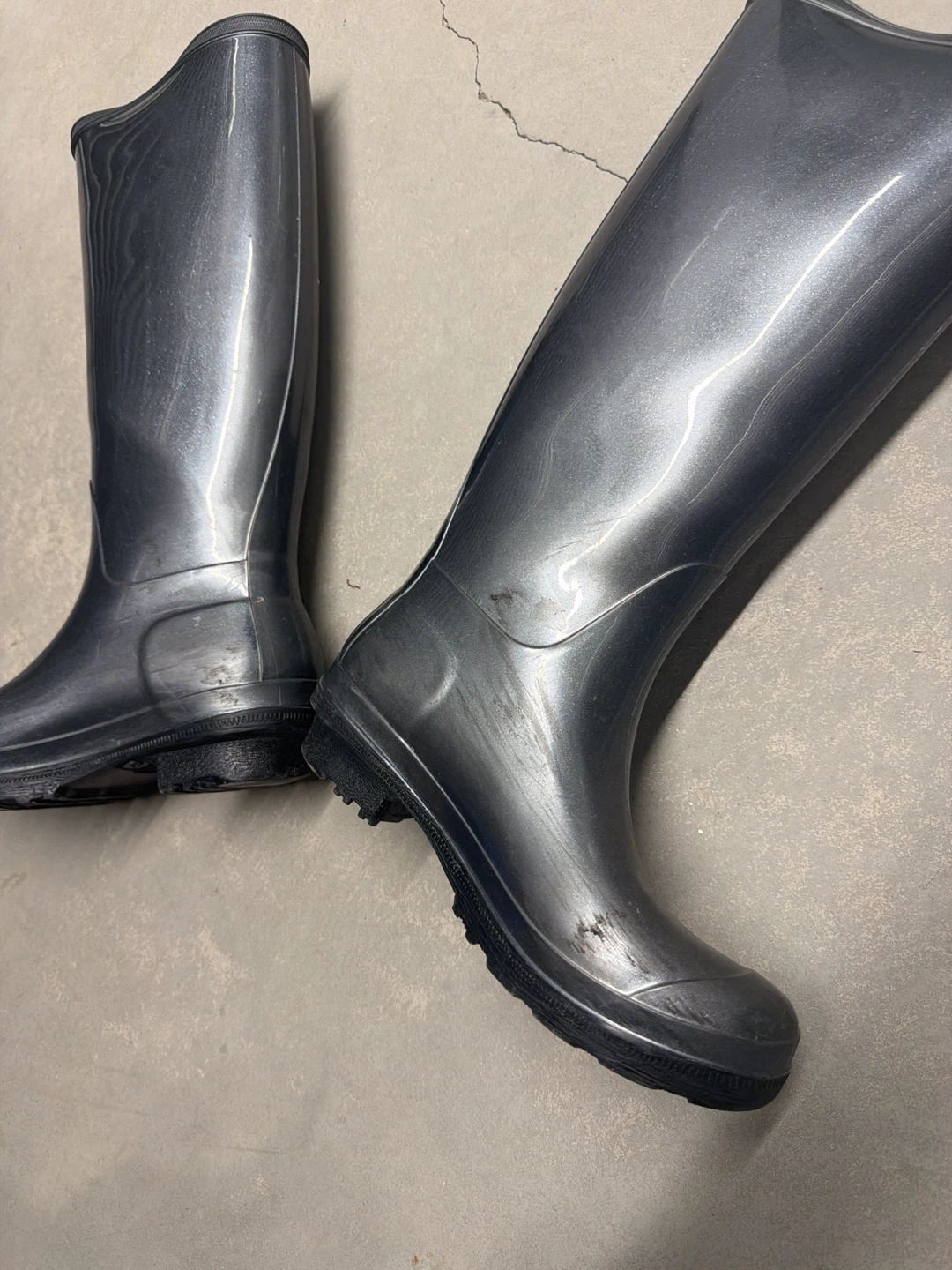 Rain Boots – Grey/Black – Italy Size 9 Made in Italy - photo 5