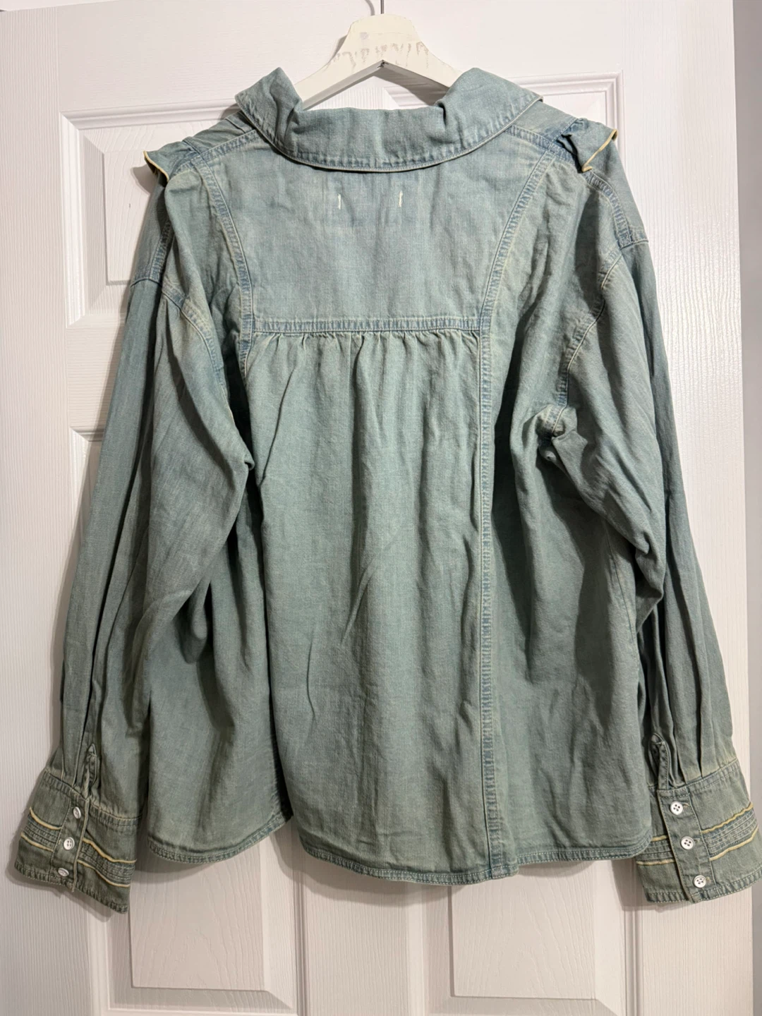 We The Free Ruffle Denim Shirt - photo 5