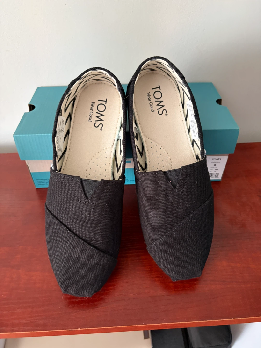 TOMS Classic Black Canvas Shoes