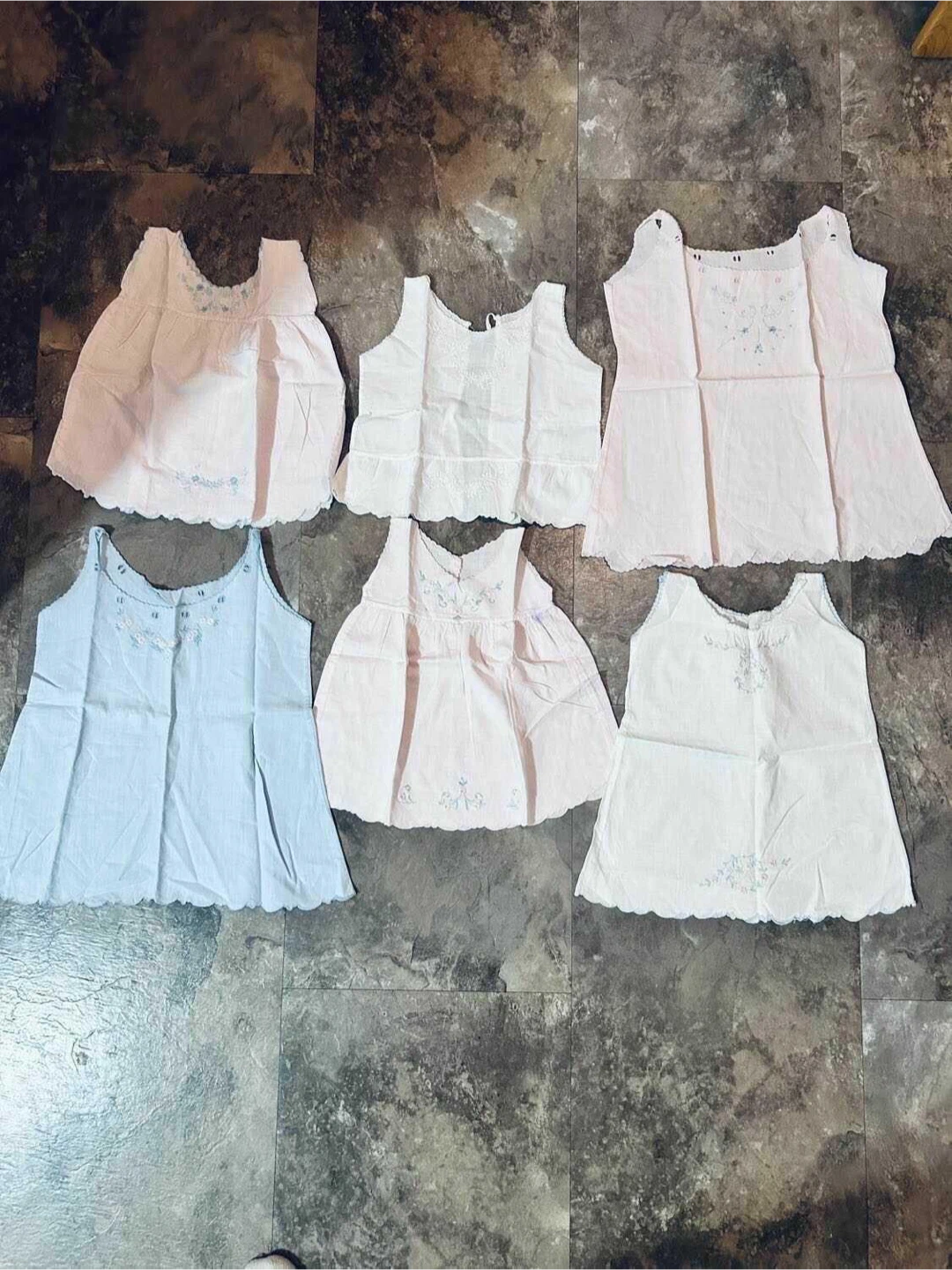 Madeira 1950s handmade Vintage Embroidered Baby Clothes