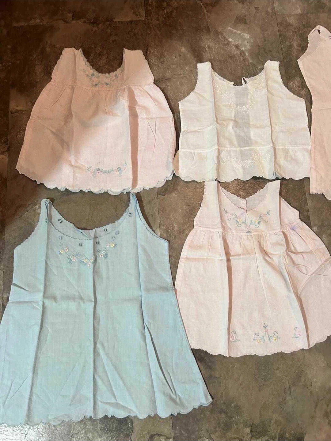 Madeira 1950s handmade Vintage Embroidered Baby Clothes - photo 3
