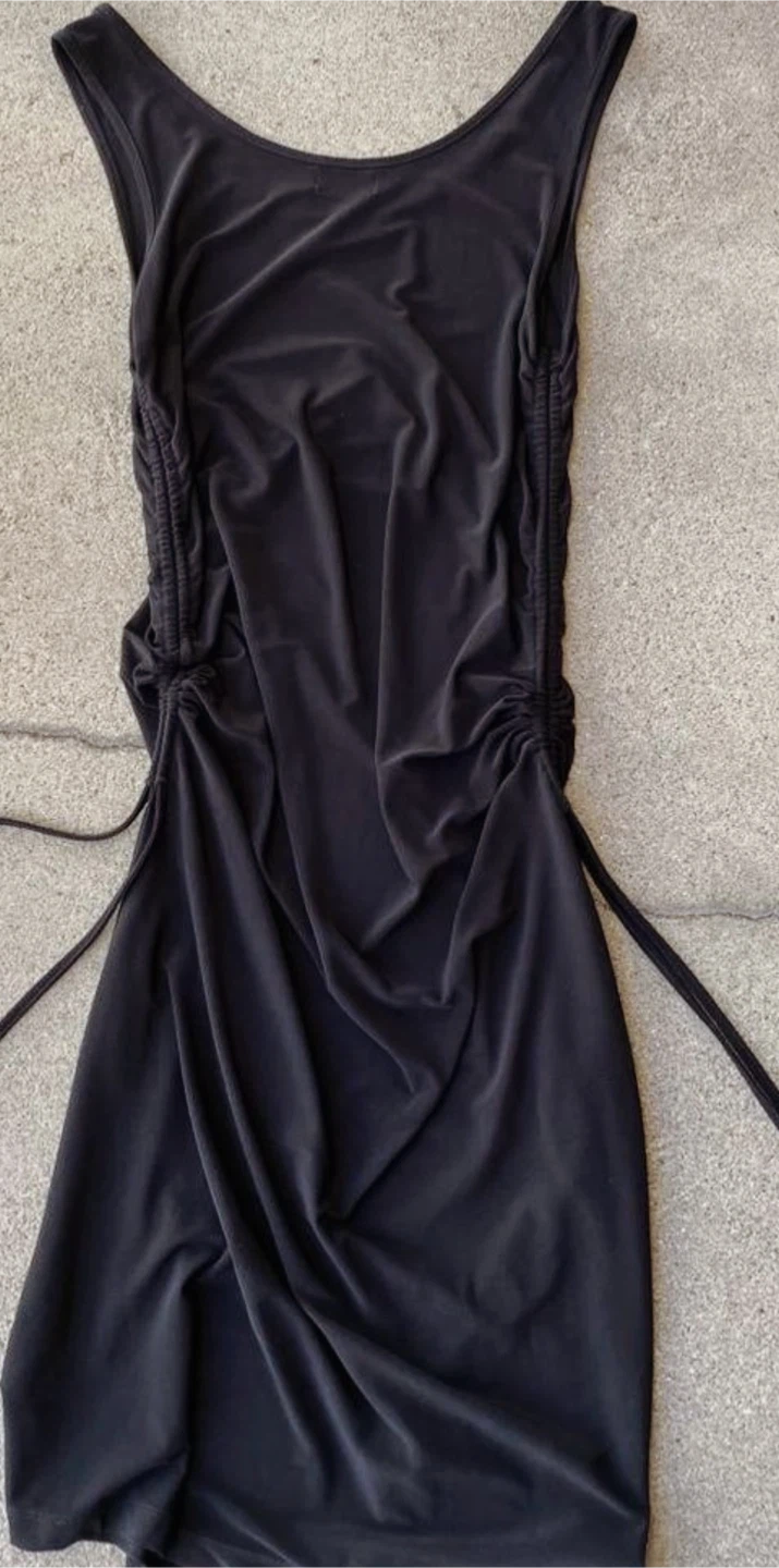 Indio Black Side-Ruched Dress - photo 2
