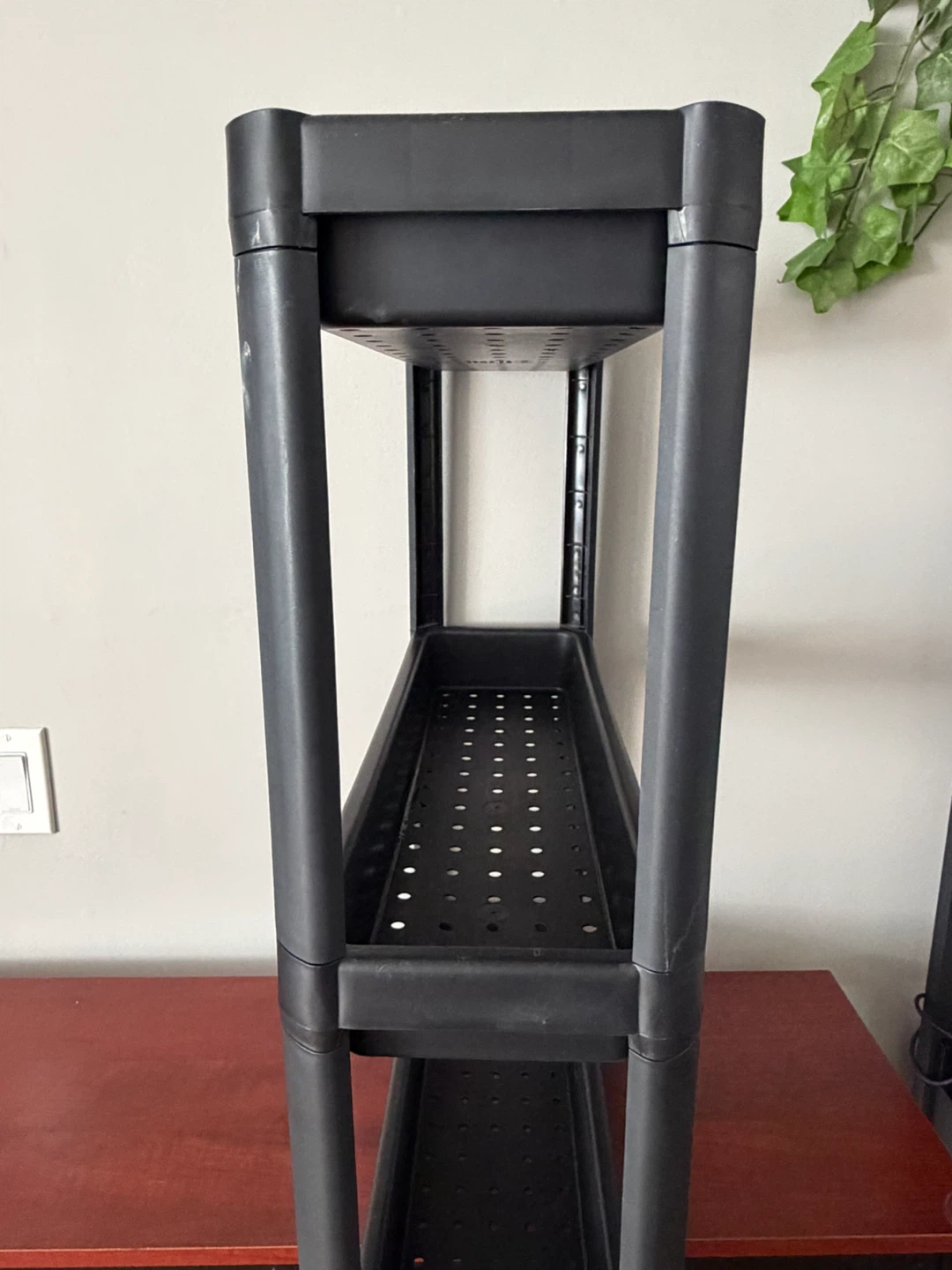 Black 3-Tier Rolling Utility Cart