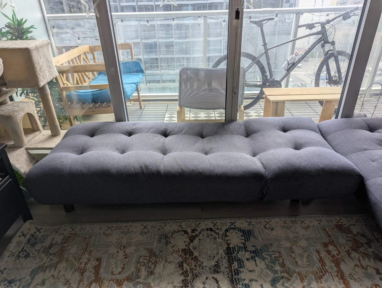 Structube Grey Convertible Sectional Sofa - photo 3