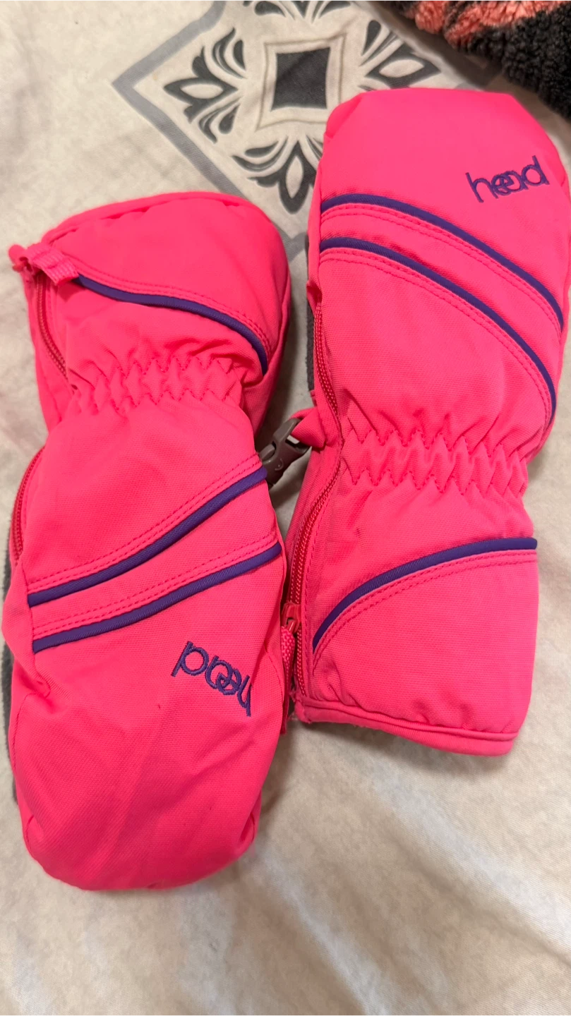 Head Pink Winter Mittens
