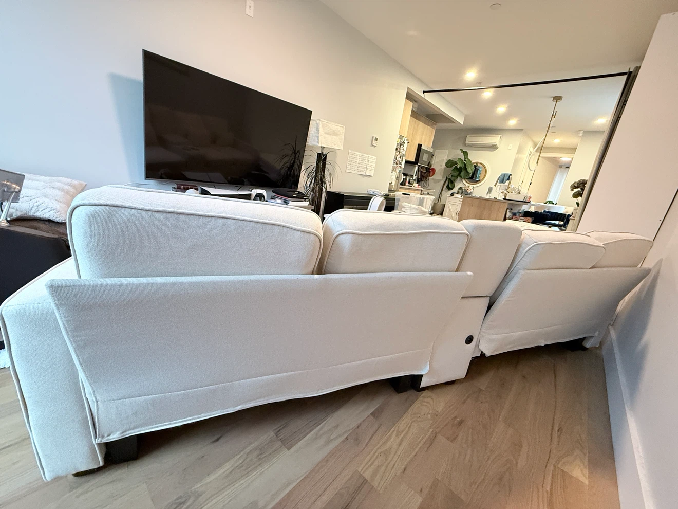 Large 4-Seater Sofa with Built-In Storage & Console - photo 5