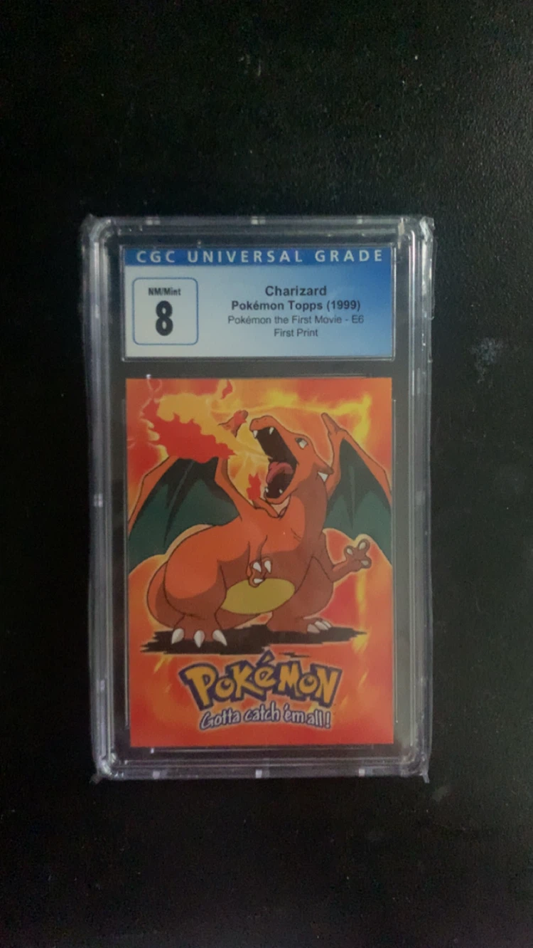 1999 Topps Pokemon Charizard E6 CGC 8
